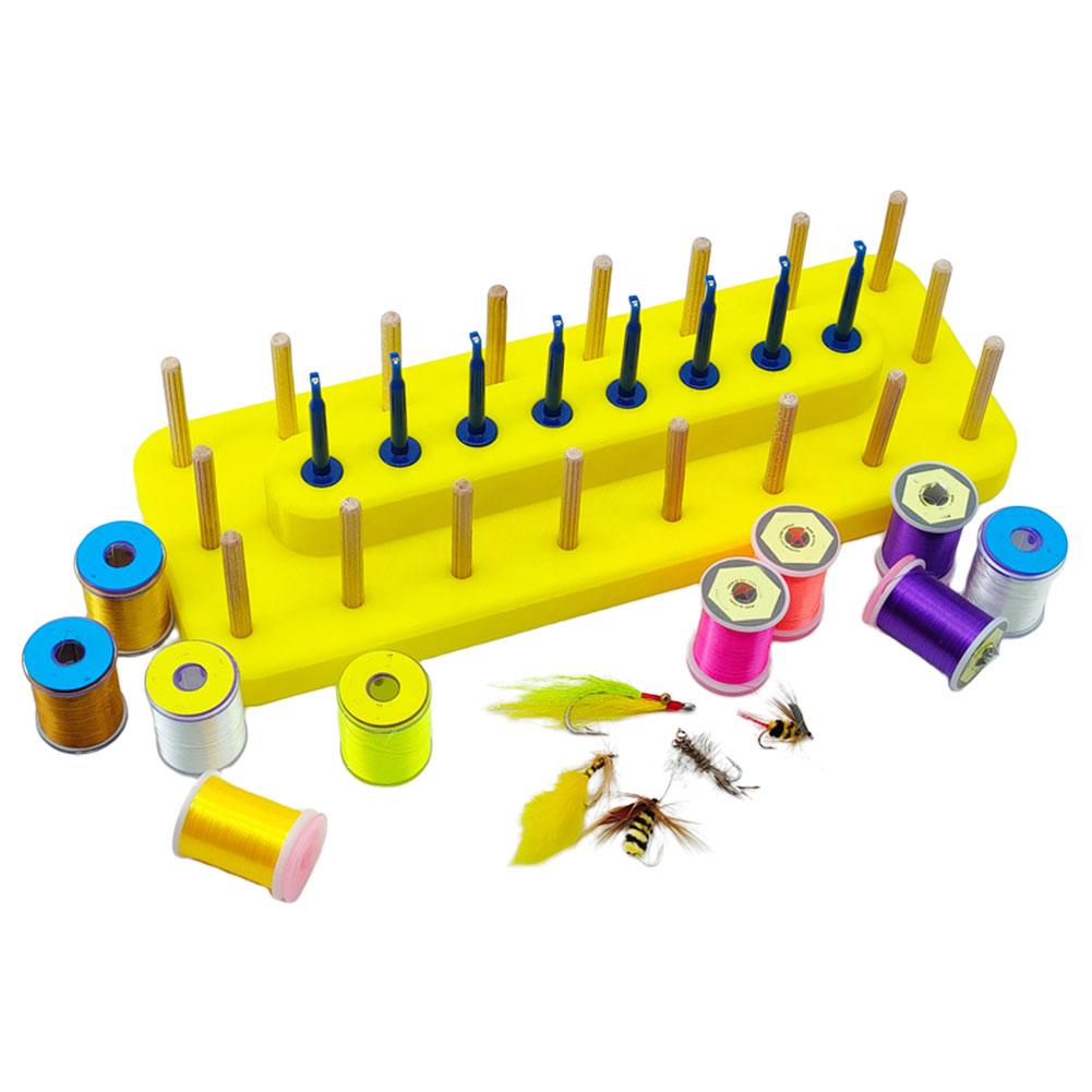 Fly Tying Thread Spool Stand 2 In 1 Flying Pliers Tool Holder Fly Tying Storage Rack for Lure Fly Fishing