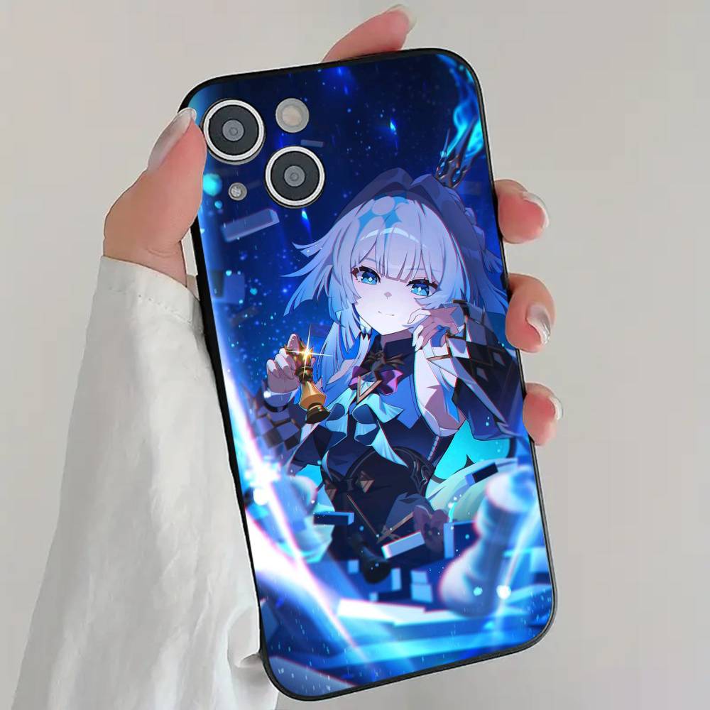 Anime Game H-Honkai Star R-Rail Phone Case Cool Black Silicone Soft For IPhone 16 15 14 13 12 11 X XR Plus Pro Max Plus