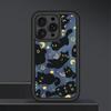 Sternenhimmel Schwarze Katze Neues Design Matt Frosted Niedliche Partner Handyhülle für iPhone 17 16 15 14 Plus 13 12 11 Pro Max Hülle