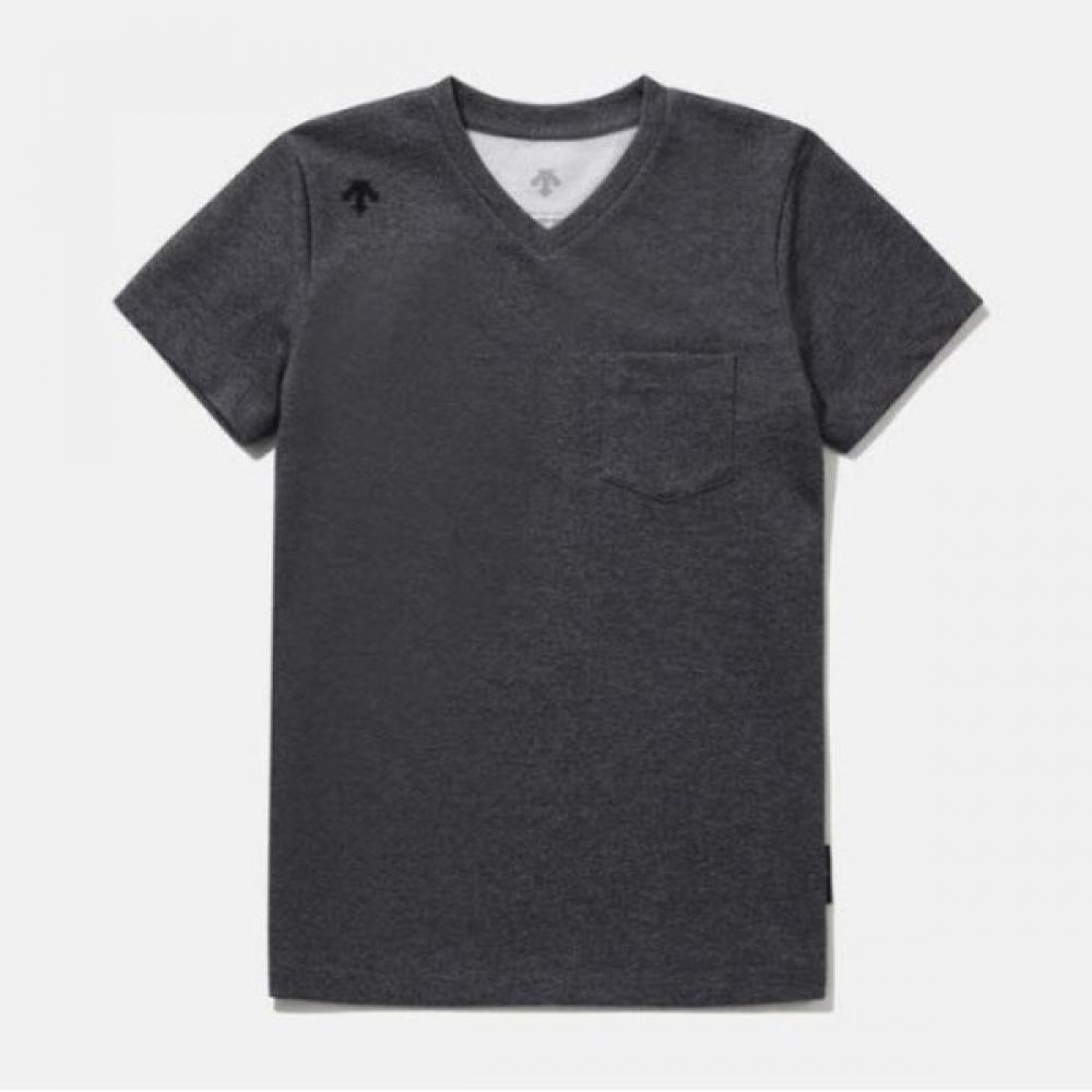 

DescenTe ShorT SleeVe Tee Cqk Sq123uTs22 Chc Airy CoTTon V Neck ShorT SleeVe T shirT Carbol Grey 100