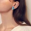 S925 Silver Needle Blue Square Sugar Pearl Earrings - Fresh, High-Class, Exquisite Jewelry for Women