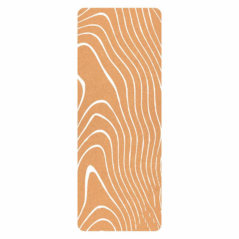 Natural Cork Rubber Yoga Mat Custom Printed Chakra Pattern Non Slip Sweat Absorbent Fitness Pilates Exercise Pad Home Gym Mat