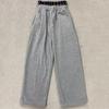 European and American Street Double Waisted Lace Up Men's and Women's Y2k Retro Straight High Waisted Hip-hop Pants