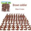 Military Simulation Model Soldier Set - 100-Piece War Scene Toy Set for Kids