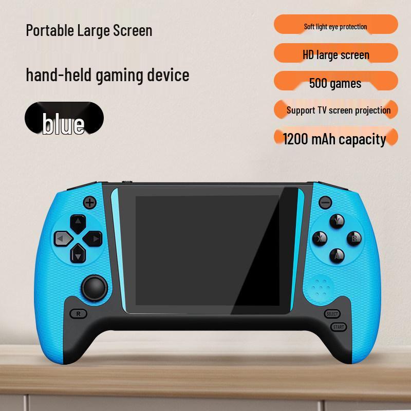 2025 Handheld Game Console with Large Screen, 500 Retro Games, Joystick, Dual Player, Rechargeable - Perfect Children's Gift