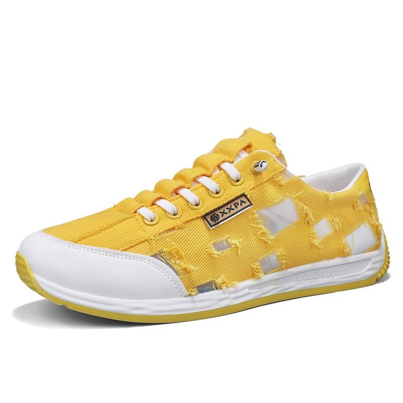 Fashion Men's Shoes2025Summer Breathable Thin Canvas Shoes Men's Casual Versatile White Fashionable Anti Slip Low Top Sports Board Shoes