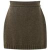 Sancai Machine-Washable High-Waisted A-Line Knit Mini Skirt