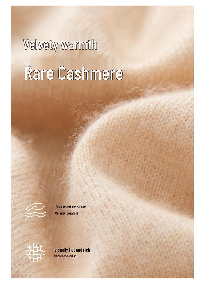 2026 Autumn/Winter Women's Cashmere Polo Collar Cardigan - Solid Color, Loose Fit, Versatile, Single-Breasted Jacket