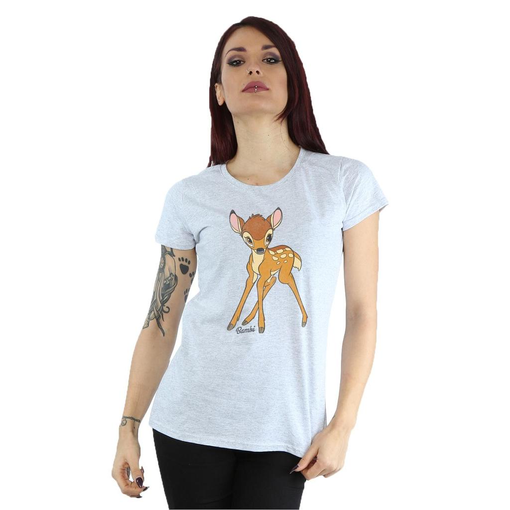 Bambi Klassisches Heather-T-Shirt für Damen/Damen