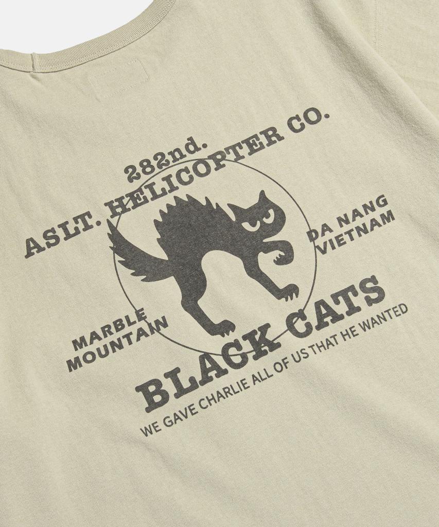 ESPIONAGE Black Cats Heavyweight Pocket Tee Sand