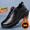 Men's button foam sole leather shoes high-end rotating button Neilio size standard fashion soft sole