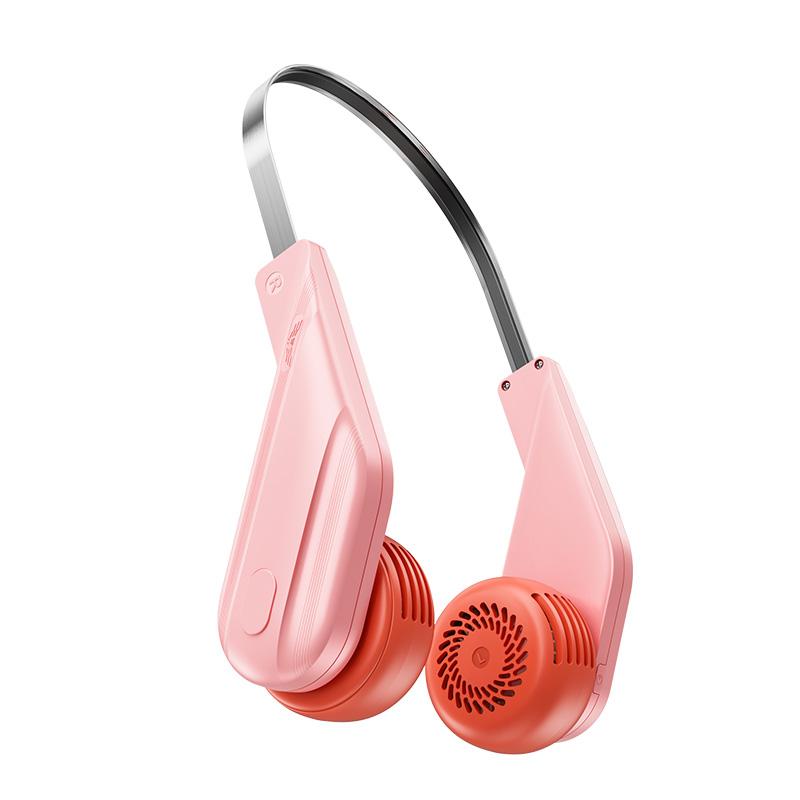 

Новый подвесной вентилятор на шею, мини-электрический вентилятор, вентилятор с шейным ремешком на 360 градусов, ожерелье, вентилятор без рук, перезаряжаемый мини-вентилятор, аксессуары для дома розовый