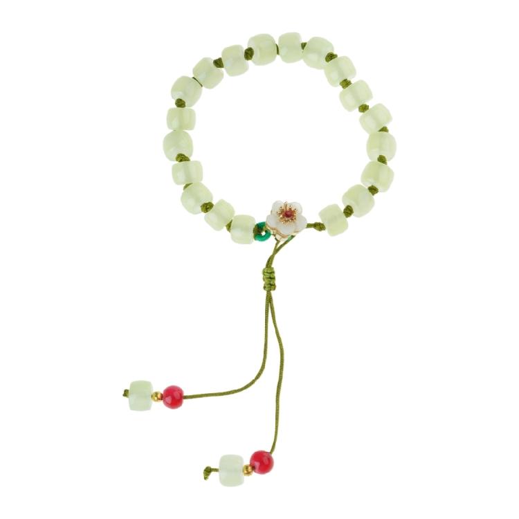 

Elegant Round Jade Korean Bracelets White Color Peach Blossom Party Gifts Girls 1