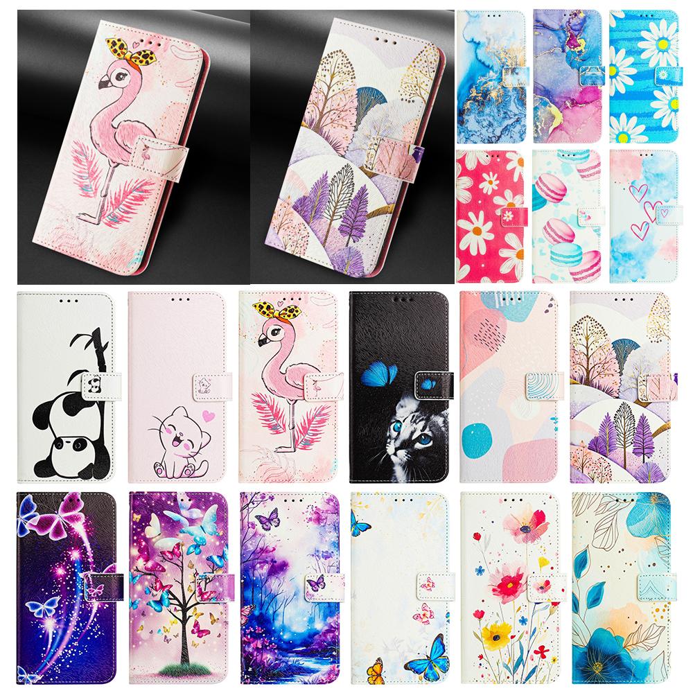 Coloured Drawing Wallet Case for Infinix Note 50S 50X 50 Smart 10 9 HD 8 Plus GT 20 Pro Luxury Stand Card Slots Flip Phone Cover