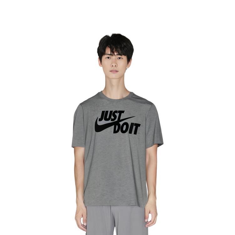Nike Sportswear JDI T Shirts Men's Dark Gray Crew Neck Moderate Straight Fit AR5007-063