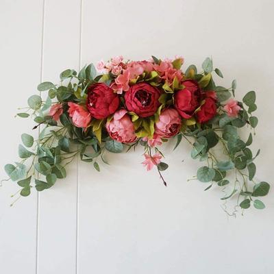 Simulation Wreath Welcome Flower Row Lintel Water Sign Corner Flower Artificial Flower Wedding Decoration