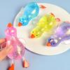 Transparent Glitter Duck Squeeze Toy Mini Lying Duck Anxiety Relief Sensory Toy