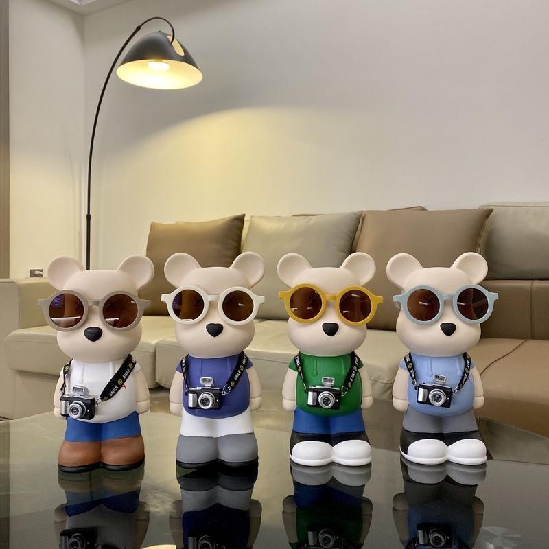 Internet Celebrity Violent Bear Piggy Bank Cartoon Creative Modern Living Room Decoration Simple Home  Cabinet Ceramic Ornament