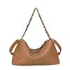 Premium Genuine Leather Woven Chain Shoulder Bag Large Capacity Crossbody Women Men Daily Use