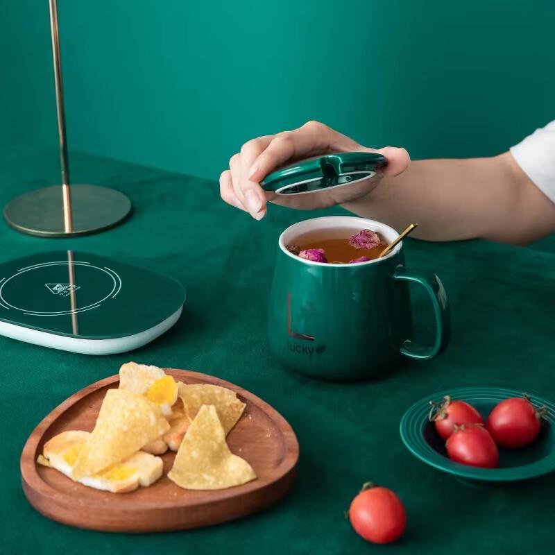 Ceramic Heated Mug & Warmer Gift Set