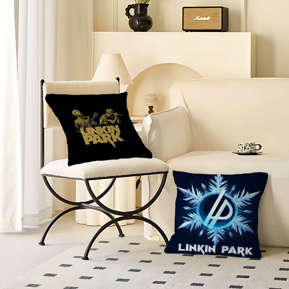 Band L-Linkin Cool P-Park LOGO Kudde Gåvor Heminredning Sovrum Soffa Bil Kuddöverdrag Fodral 45x45cm