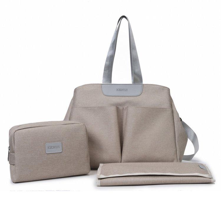 Large-capacity casual mommy bag, multi-functional wear-resistant storage bag, luggage bag, portable baby bag for mothers and sons when going out серый
