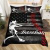 Baseball Weiche Bettdecke Sport Thema Bettwäsche Set 3D Ball Muster Warme Deckenhülle für junge Mädchen Kinder Schlafzimmer Dekoration Baseball Spiele