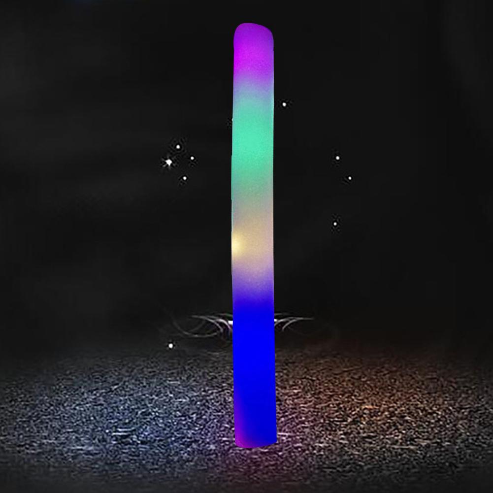 Light-Up Foam Sticks Sponge Flashing Tube Glow In The Dark Built-in Button Battery Concert Show Party Light Props