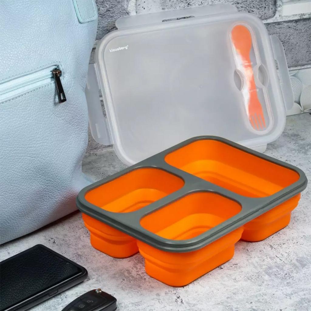 Silikonowy składany lunch box klausberg kb-7024 lumarko!