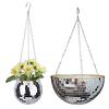 Mosaic Hanging Planter Disco Ball Design Flower Pot Balcony Planter with Hanging Chains for Indoor Outdoor Plants Home Living Room Decor