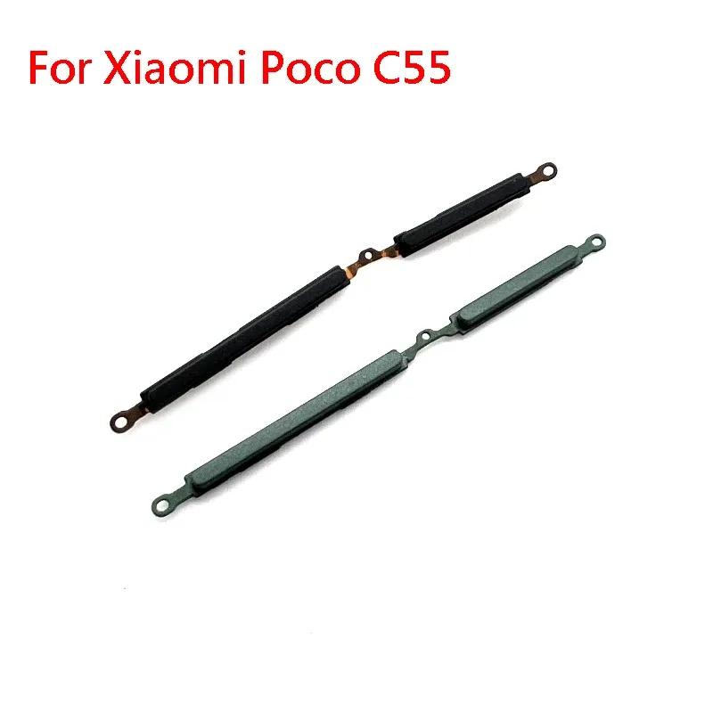

New For Xiaomi Poco c55 phone Power Button ON OFF Volume Up Down Side Button Key Repair Parts C55 black