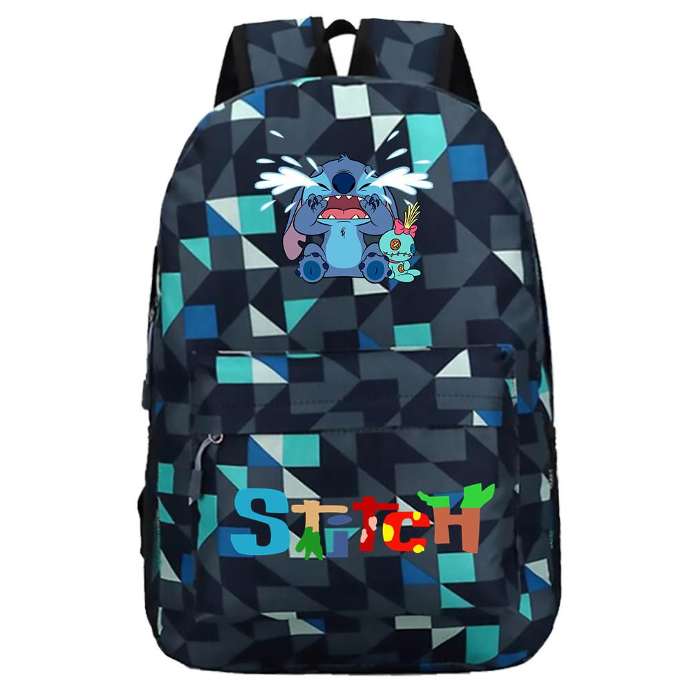 School Bag Cartoon Backpack Star Lightning School Bag Student Polyester Casual Printed Backpack Travel Bag