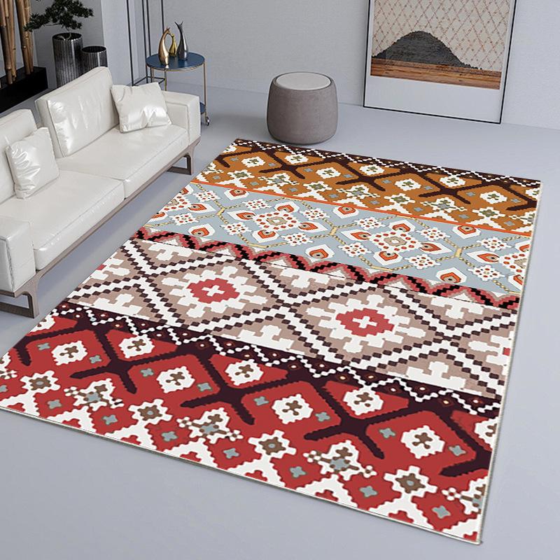 

Moroccan Style Carpet Home Washable Foldable Living Room Bedroom Bedside Tea Table Carpet 60 * 90cm