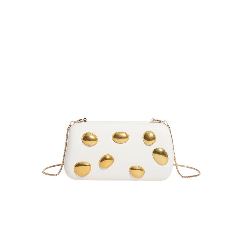 Summer PVC Solid Color Hasp CHAINS Crossbody Bags Design Sense Niche Women's Handbags High Quality Sweet Affordable Luxury Bags