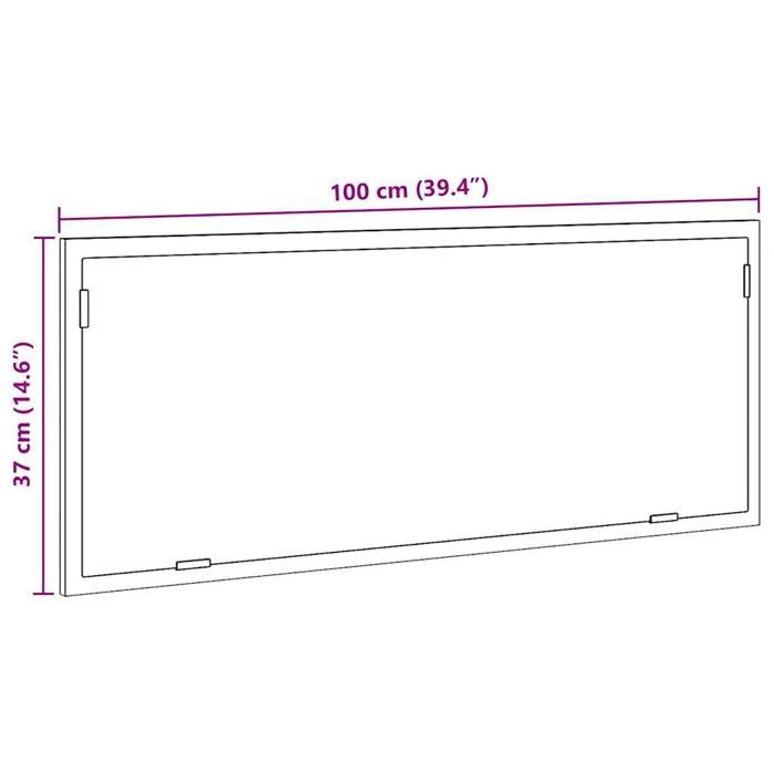 VidaXL LED Bathroom Mirror Old Wood Engineered Wood, Bath Mirror, Bathroom Mirror with Lights, 856275