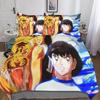 Captain Tsubasa Duvet Cover Pillowcase Bedding Set Football Adult Boy Girl Bedroom Decoration Children Gift Single Double Size