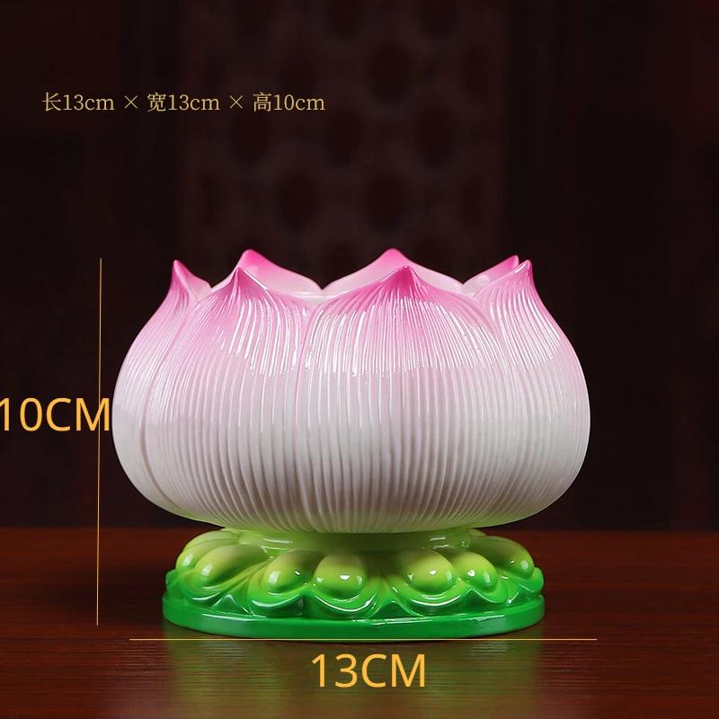 New Chinese Creative Ceramic Lotus Incense Stove for Buddhist Household, Ancestral Hall, and Buddhist Utensils feng shui