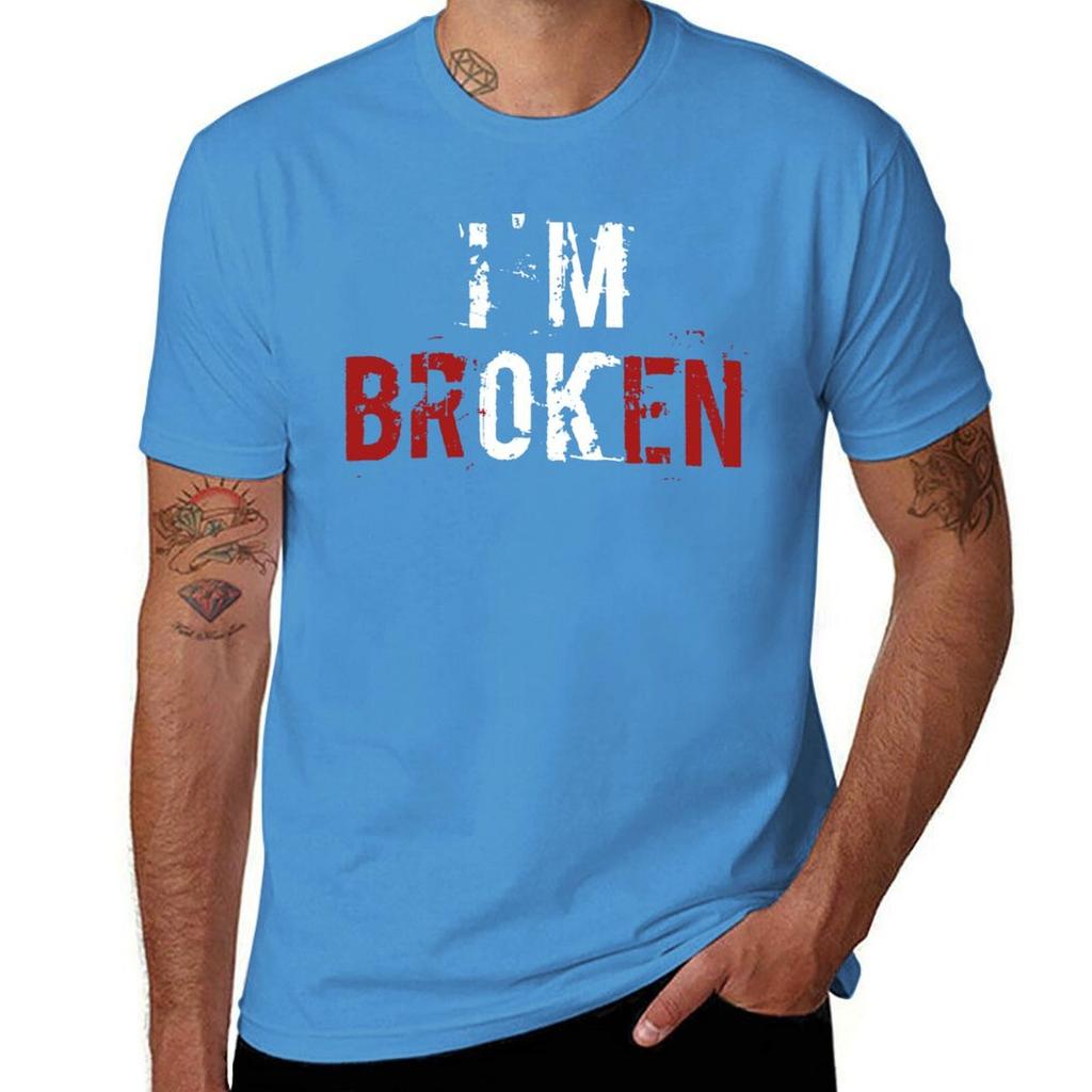 Im Broken OK T-Shirt Short sleeve tee anime clothes men t shirt