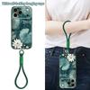 Peinture à l'huile Imprimé Floral Étui avec Dragonne Pour iPhone 17 Pro Max iPhone 16 15 14 13 Pro Max Magnétique Pour Magsafe Hybride TPU+PC Housse Mate