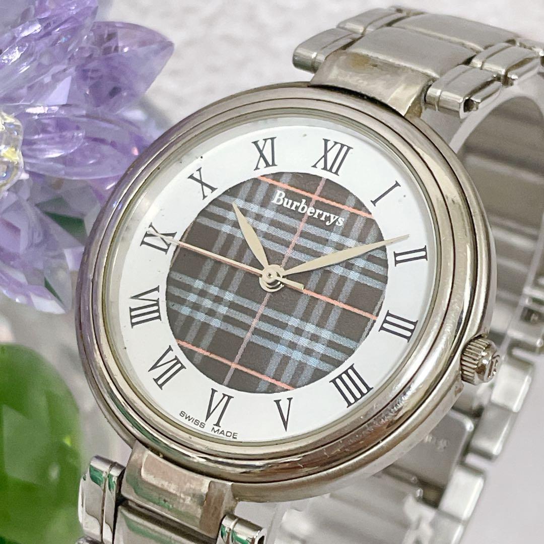 Used [Rare] Burberry Watch Plaid Pattern 11500G