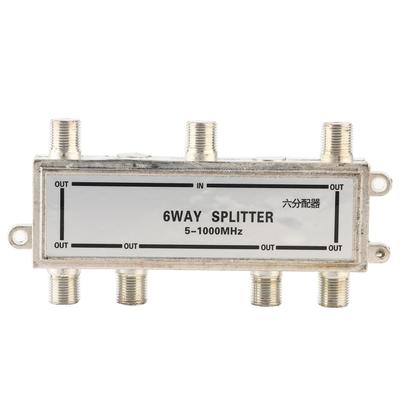 6-fach Koaxialkabel-Verteiler 5 1000MHz CATV TV-Antenne Koaxialsignal-Verteiler
