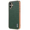 AZNS For iPhone 16 Case Electroplating Crocodile Texture PU+TPU Phone Cover