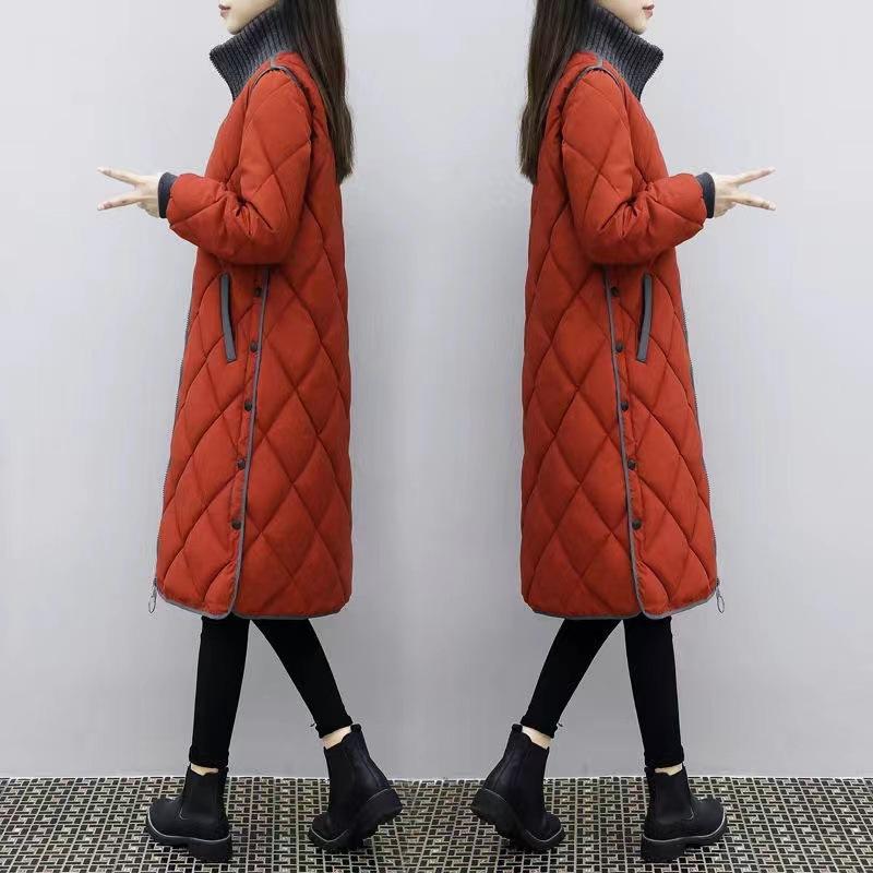 Autumn and Winter Women's Casual Loose Thick Mid-length Down Jacket