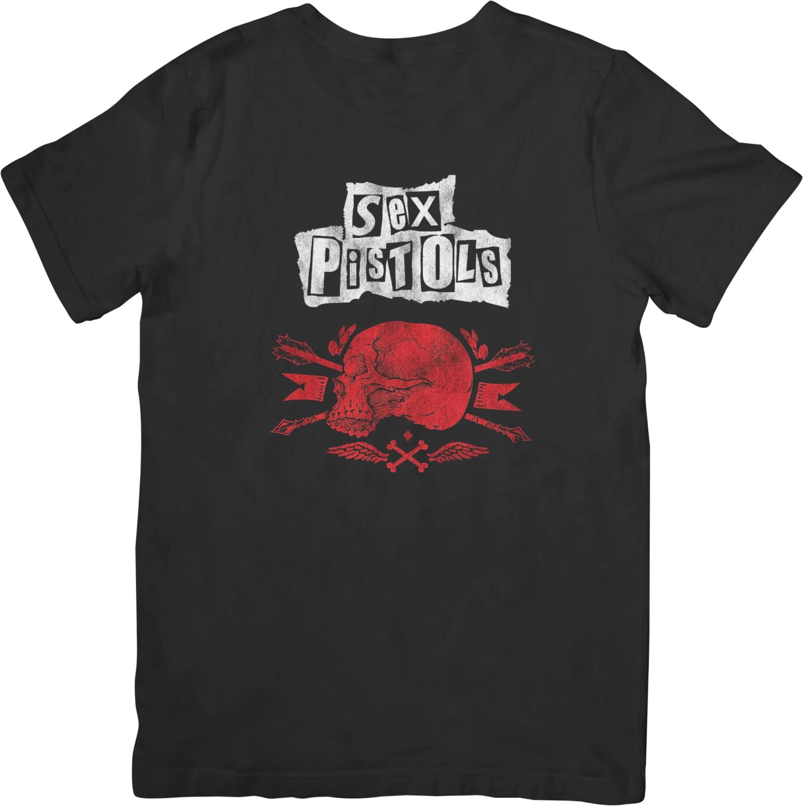 The Sex Pistols Музыка для мужчин и женщин Качественная хлопковая футболка Черная S