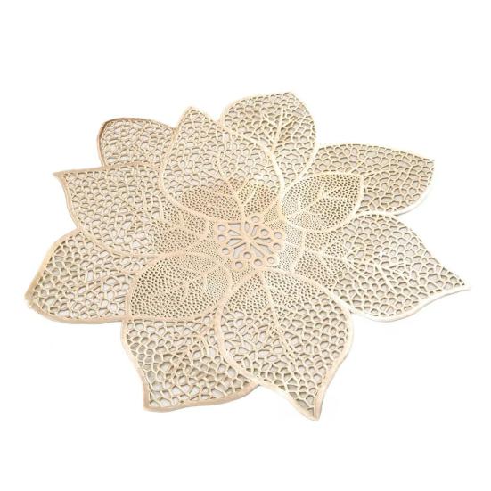 Blumenförmiges PVC Platzset Wasserdichte Tischmatte Familien-Essplatzset Tragbares Küchenplatzset für Restaurants Heimparty