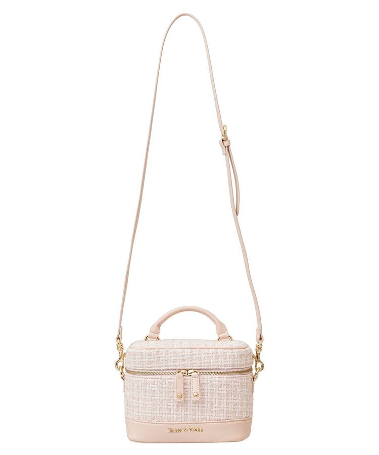 De Apparel Tweed Cube Shoulder Bag for Black [Maison Fleur] Women,