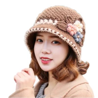 Handmade Crochet Knit Bucket Hat With Flower - Warm & Stylish, The Viral Must-Have Winter Hat For Women And Mom