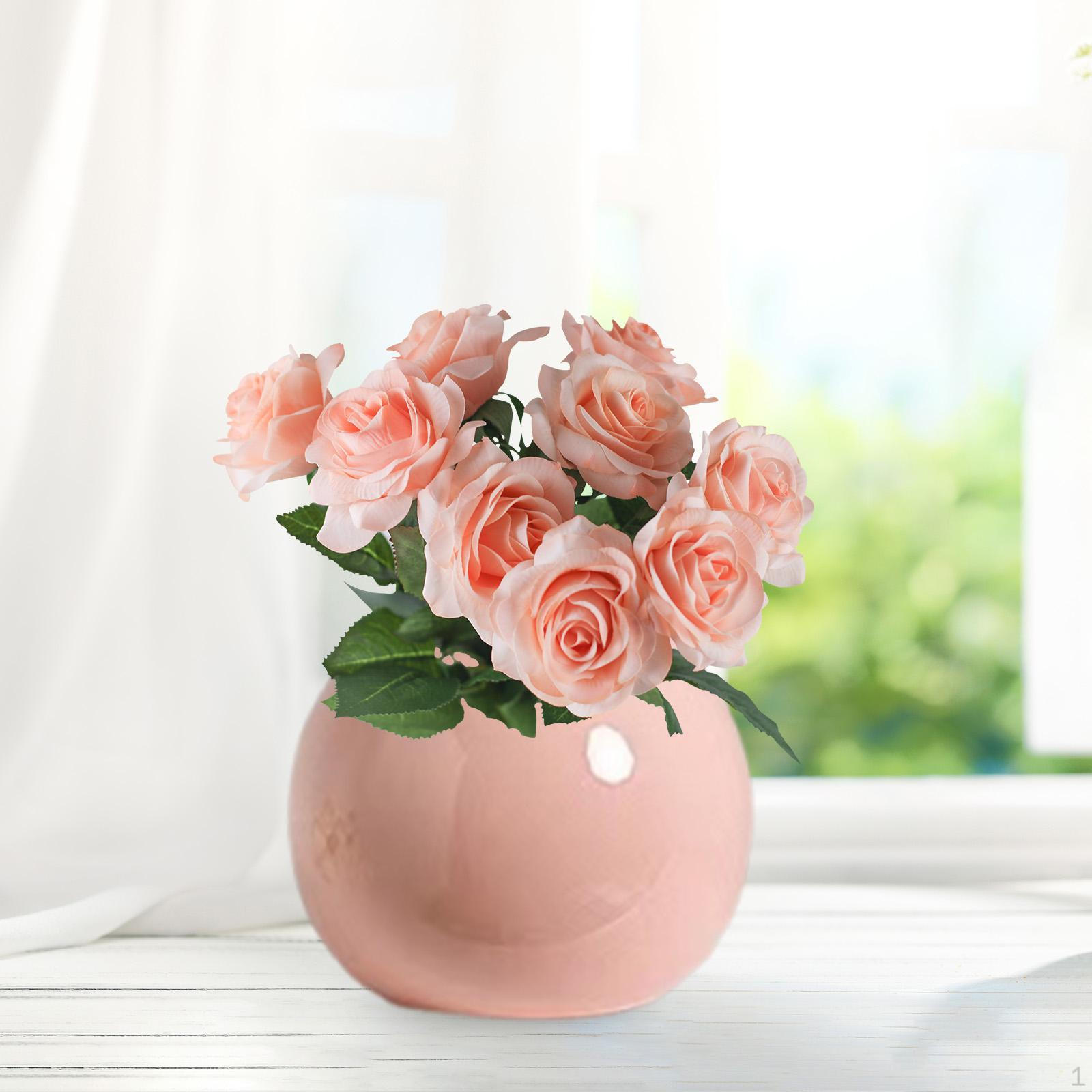 

Ceramic Flower Vase Plant Pot Arrangement Bedroom Desktop Gift Flowerpot Holder Pink