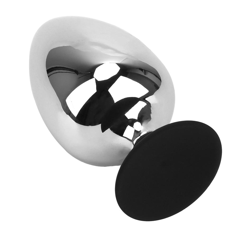 Anal Dildo Prostate Massager Anus Dilator Private Goods Sex Toys For Women Men with Suction Cup Extra Big Diameter Anal Plug Smooth Metal Butt Plug