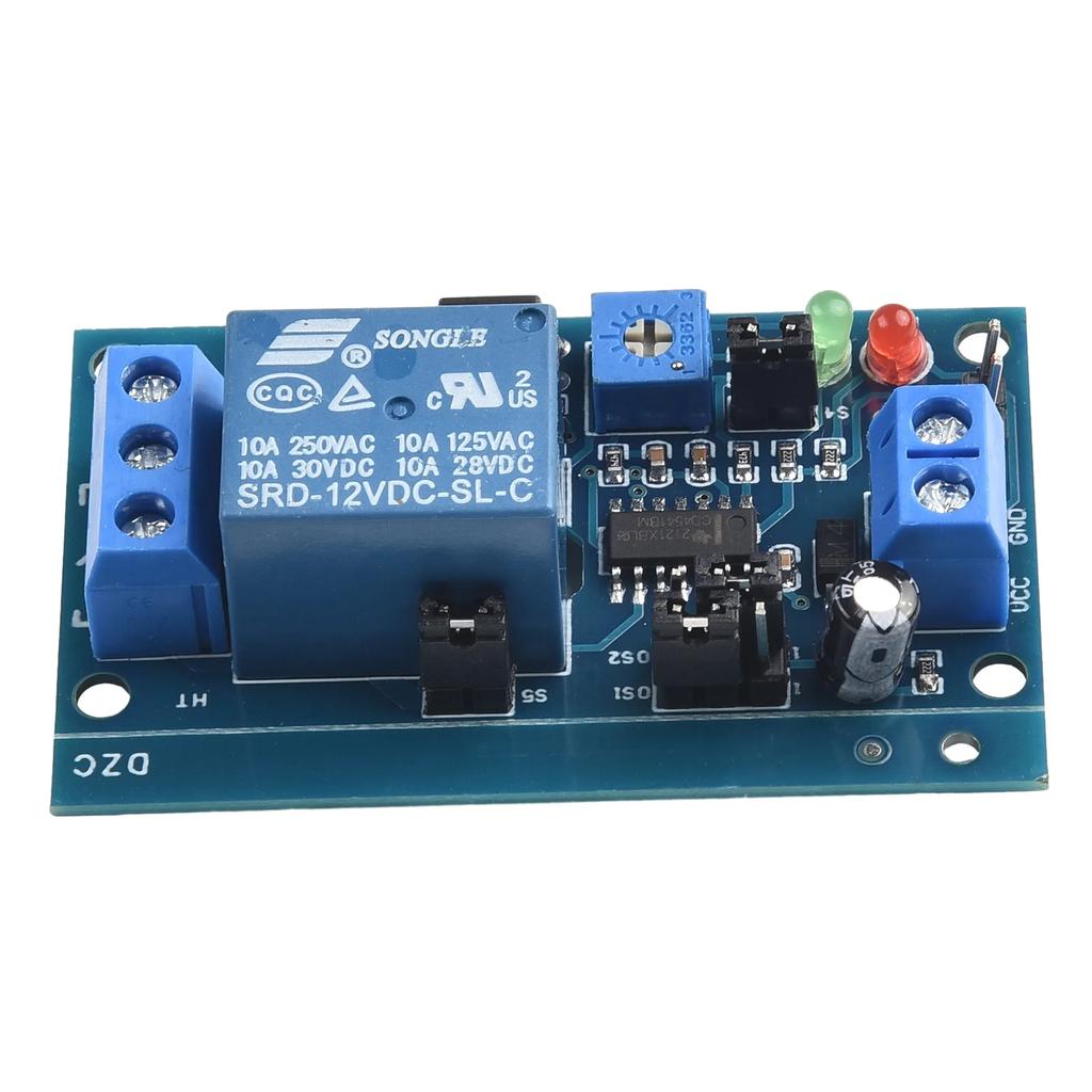 DC 12V Time Delay Relay With Adjustable Timing Range 0.1s To 1 Hour For Power Protection And Load Switching Control